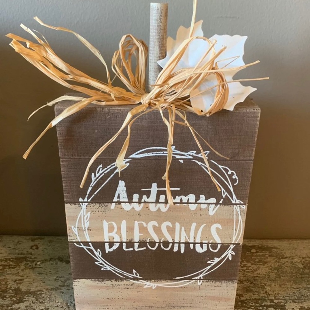 Autumn Blessings Shelf Sitter Sign New